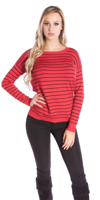 pullover backless Red
